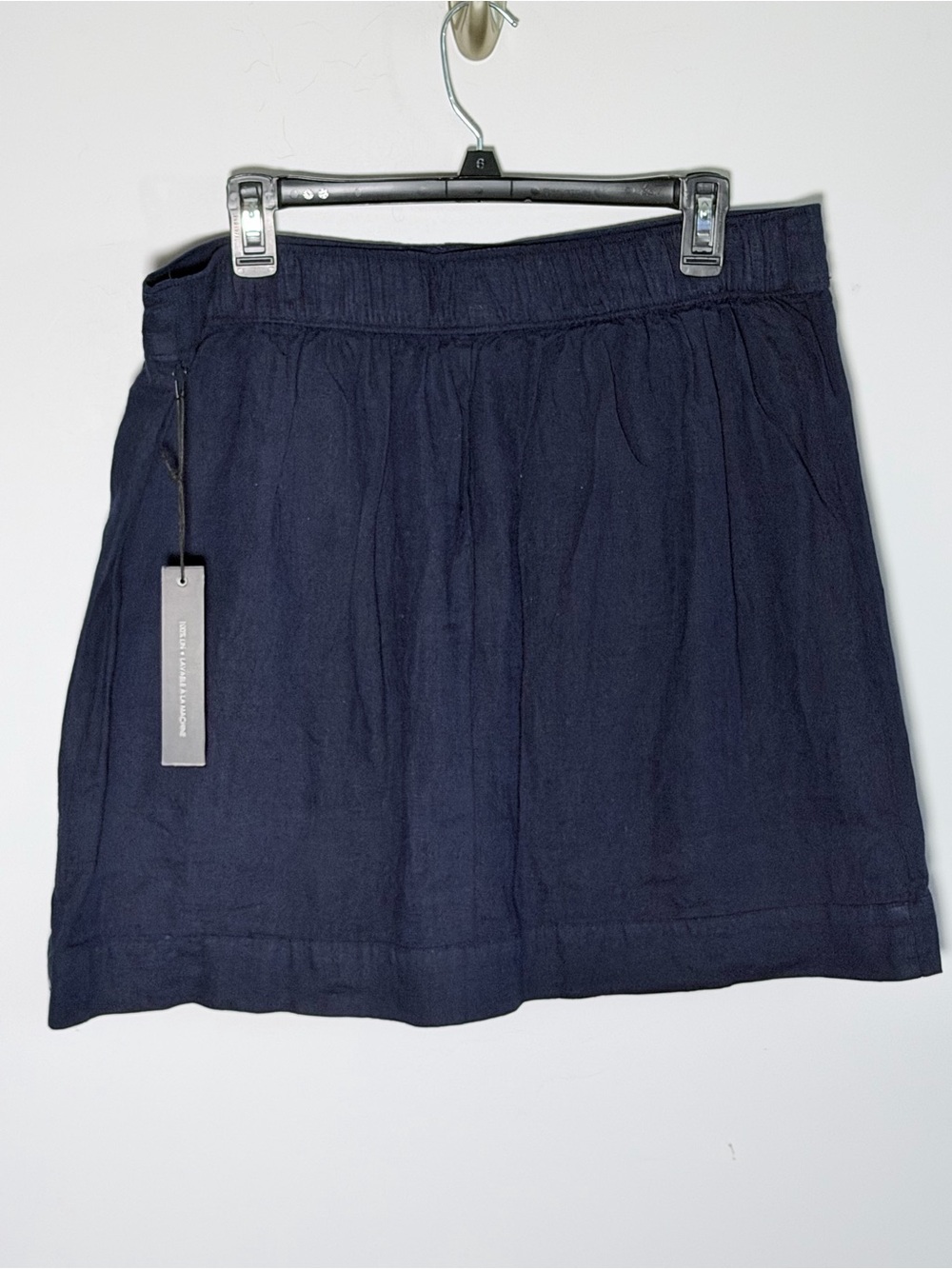 Nicole Miller Navy Button-Front Mini Skirt - Picture 7 of 8